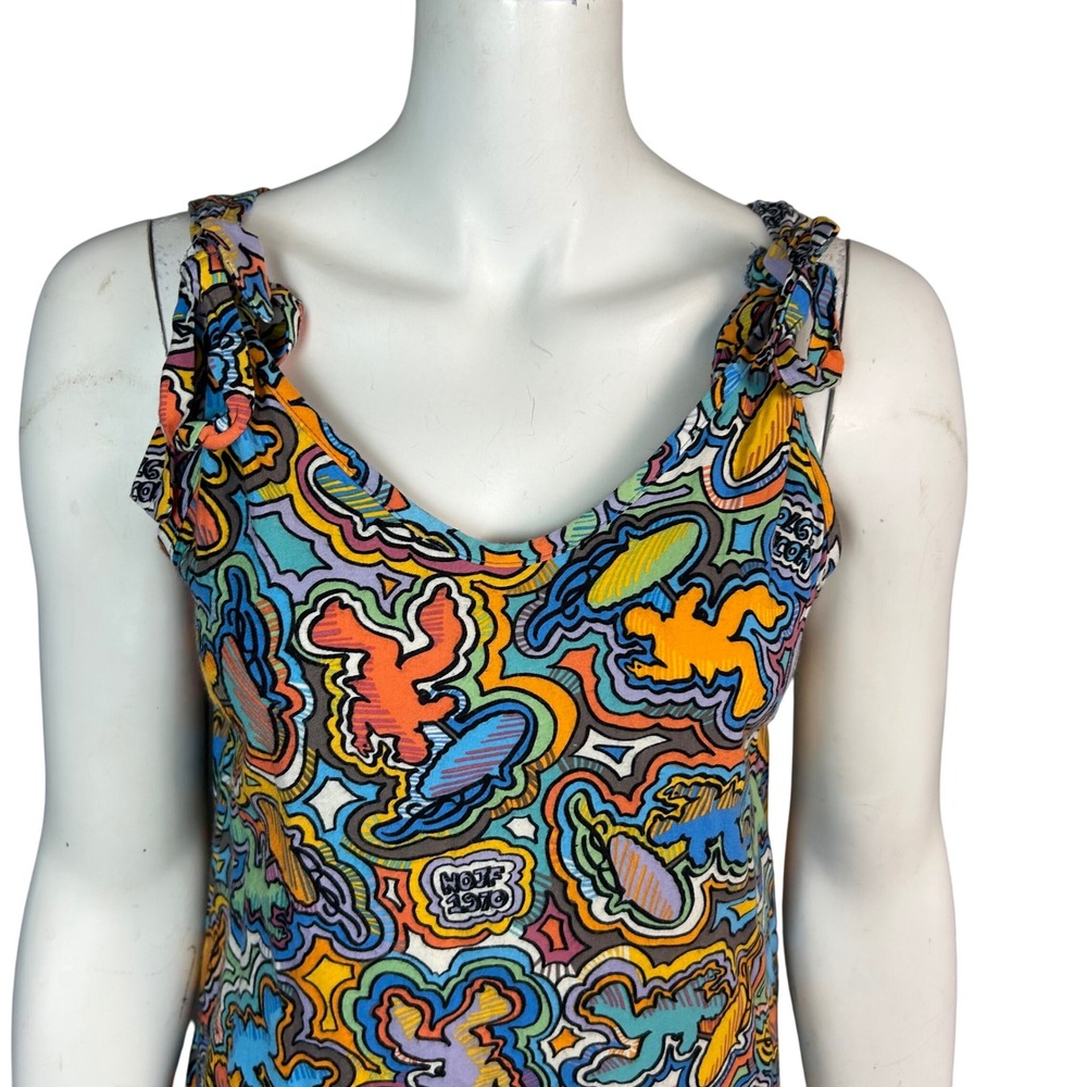 BayouWear Dress Women's Size Small Psychedelic Dancers Funky NOLA Jazz Fest